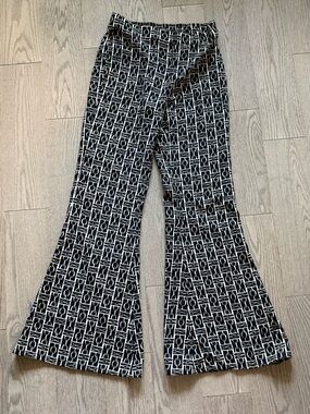 Zara Woman Chain Print High Waist Flared Pants in size S